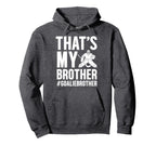 Proud Hockey Goalie Brother Hockey Hoodie - Aesthetic Graphic Unisex