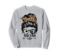 Mom Life Messy Bun Hair Funny Soccer Sweatshirt - Novelty Apparel Unisex