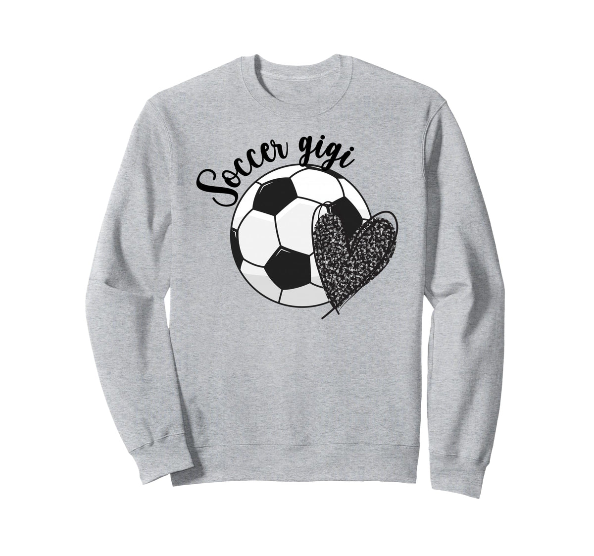 Soccer Gigi Grandma Heart Gigi Sweatshirt - Casual Everyday Wear Unisex
