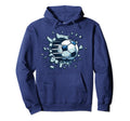 Soccer Ball Break Wall Soccer Sport Hoodie - Custom Art Print Unisex