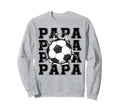 Soccer Papa Cracked Wall Family Sweatshirt - Novelty Apparel Men Women