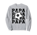 Soccer Papa Cracked Wall Family Sweatshirt - Novelty Apparel Men Women