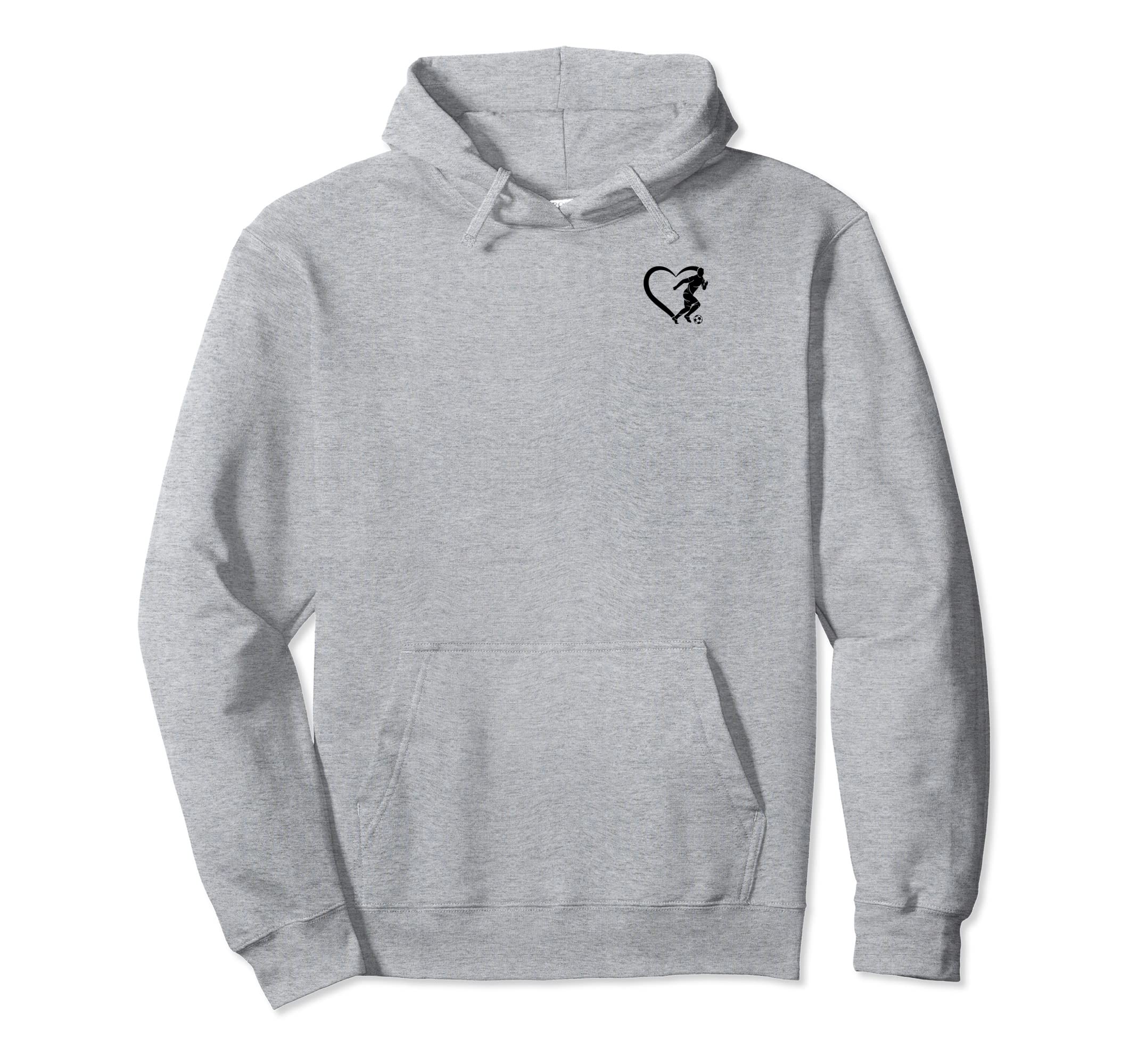 Soccer Player Heart Soccer Ball Heart Hoodie - Novelty Apparel Unisex