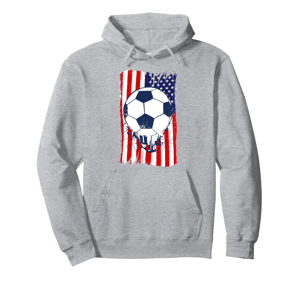 Usa Flag Football Hoodie - Unique Graphic Men Women