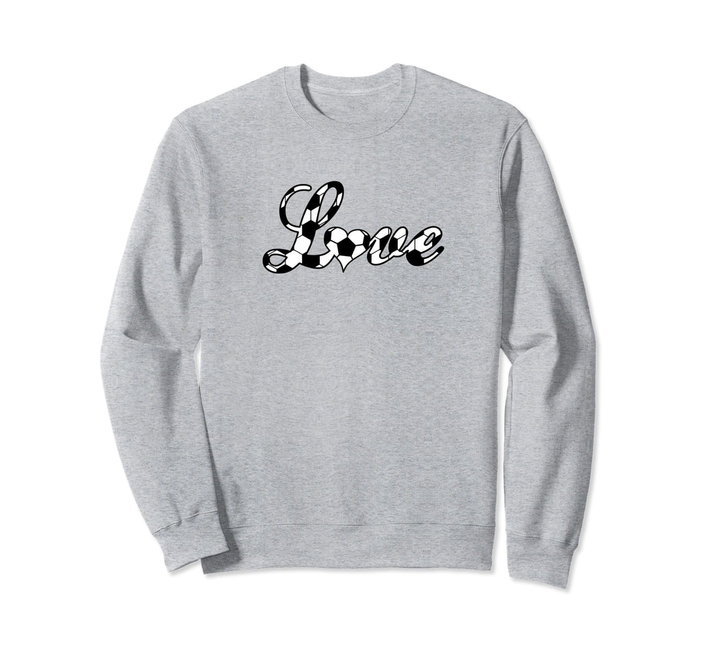 Love Soccer Ball Heart Soccer Mom Sweatshirt - Graphic Print for Adults