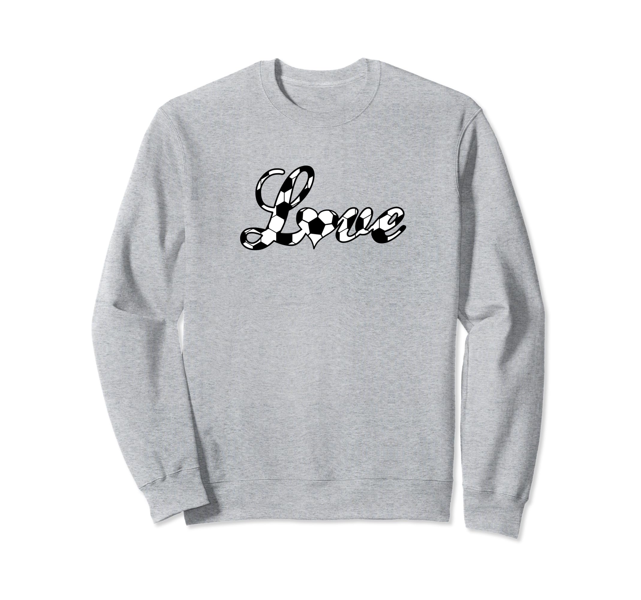 Love Soccer Ball Heart Soccer Mom Sweatshirt - Graphic Print for Adults
