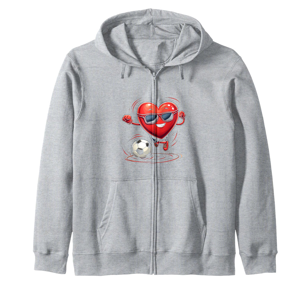 Soccer Heart Gift Sweatshirt - Streetwear Style Unisex