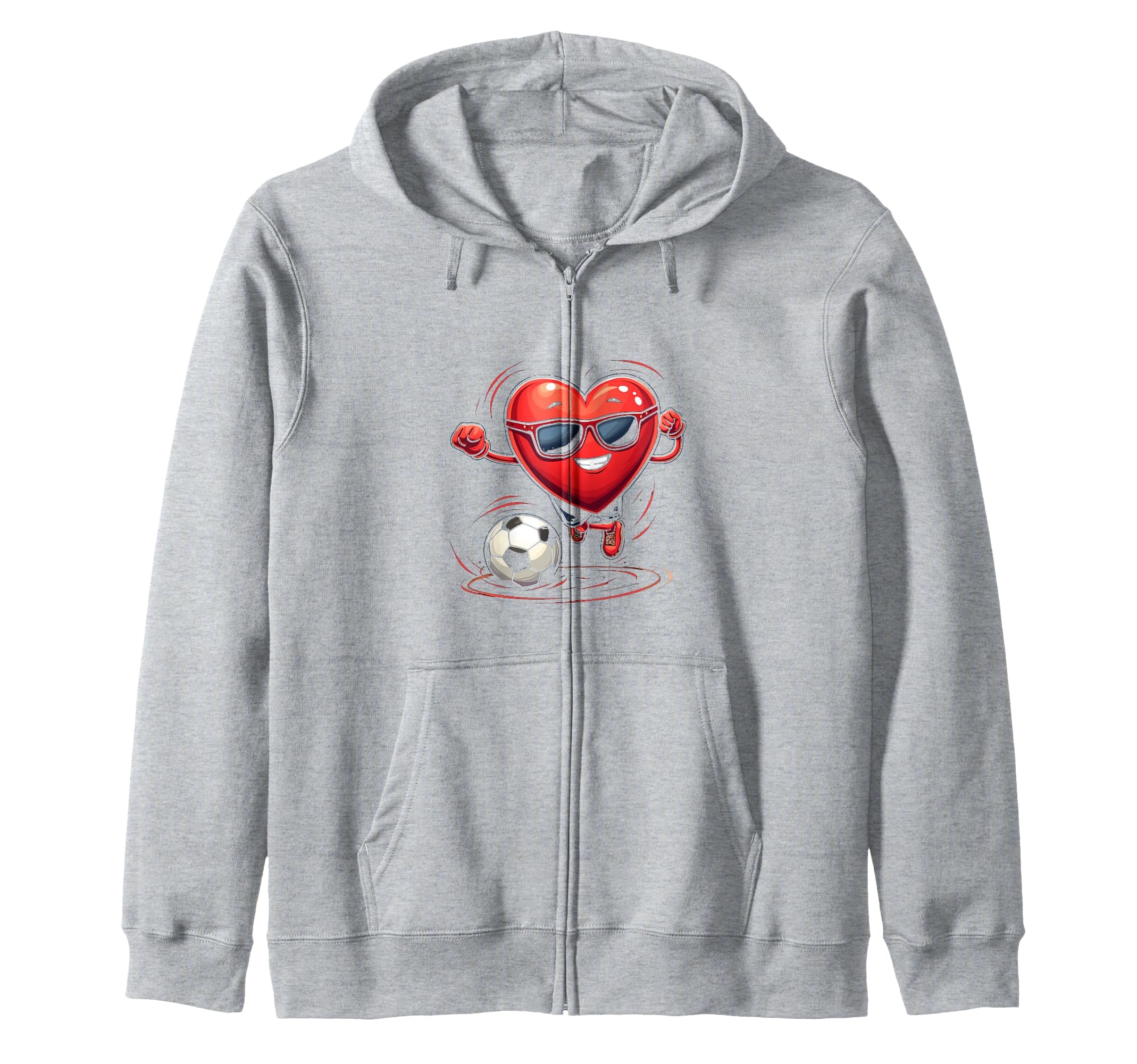 Soccer Heart Gift Sweatshirt - Streetwear Style Unisex