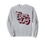 Game Day Burgundy Sports Sweatshirt - Casual Everyday Wear Men Women