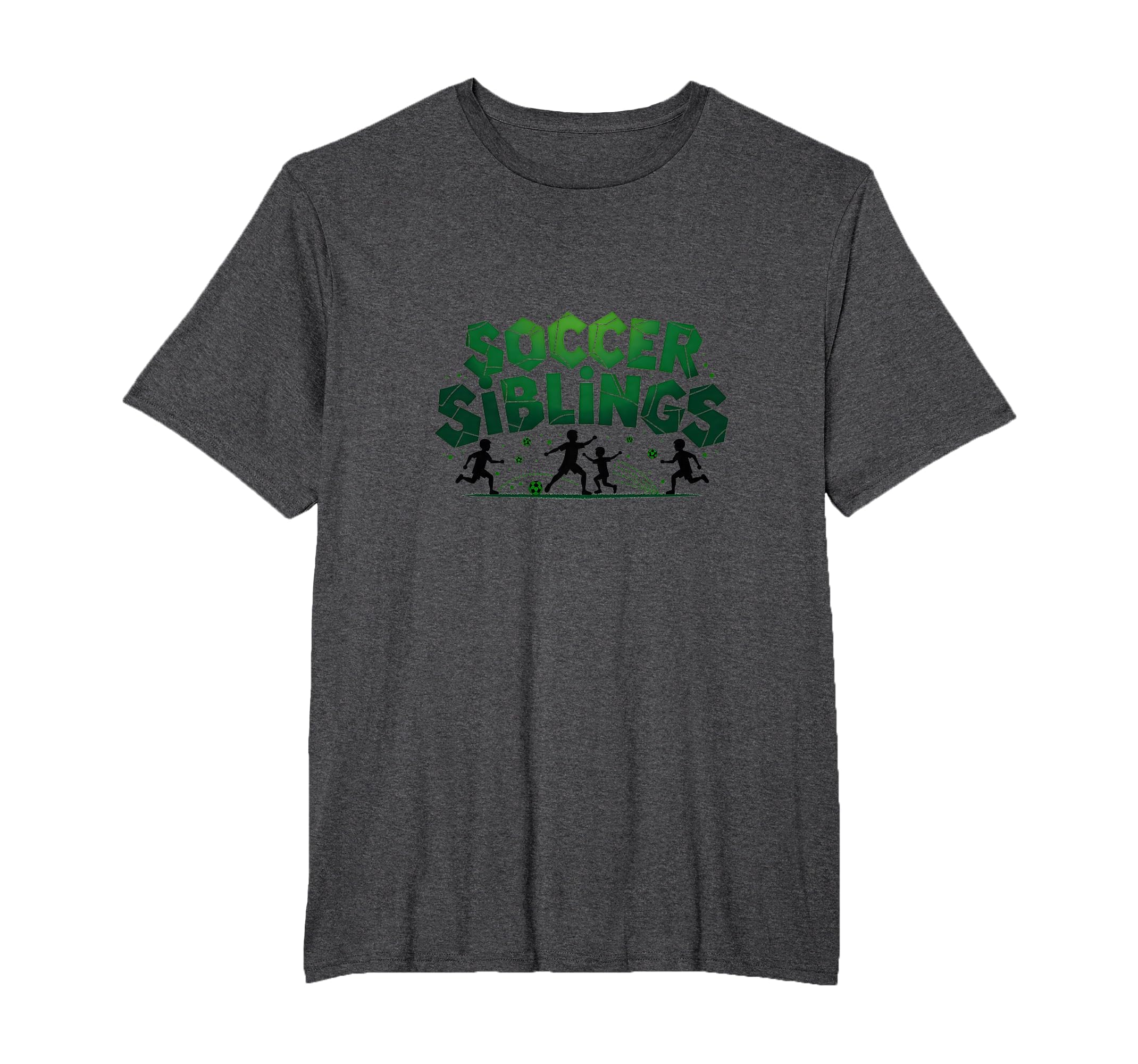 Soccer Siblings Family Teamwork Soccer T-Shirt - Unique Graphic Unisex