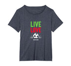 Live Love Soccer Inspiring Sports Fan T-Shirt - Minimalist Print Unisex