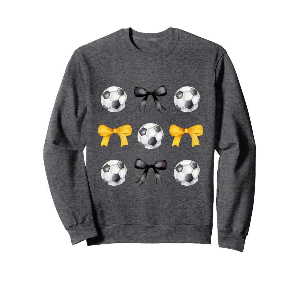 Soccer Ball Bows Womens Soccer Sweatshirt - Aesthetic Graphic Men Women