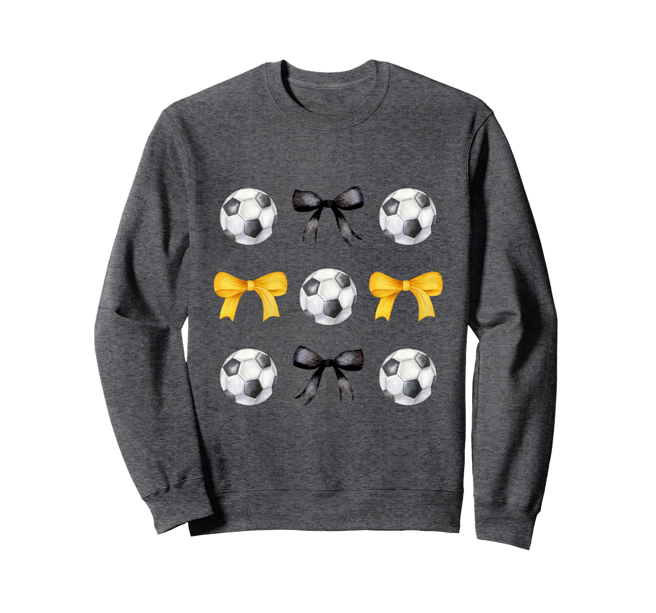 Soccer Ball Bows Womens Soccer Sweatshirt - Aesthetic Graphic Men Women