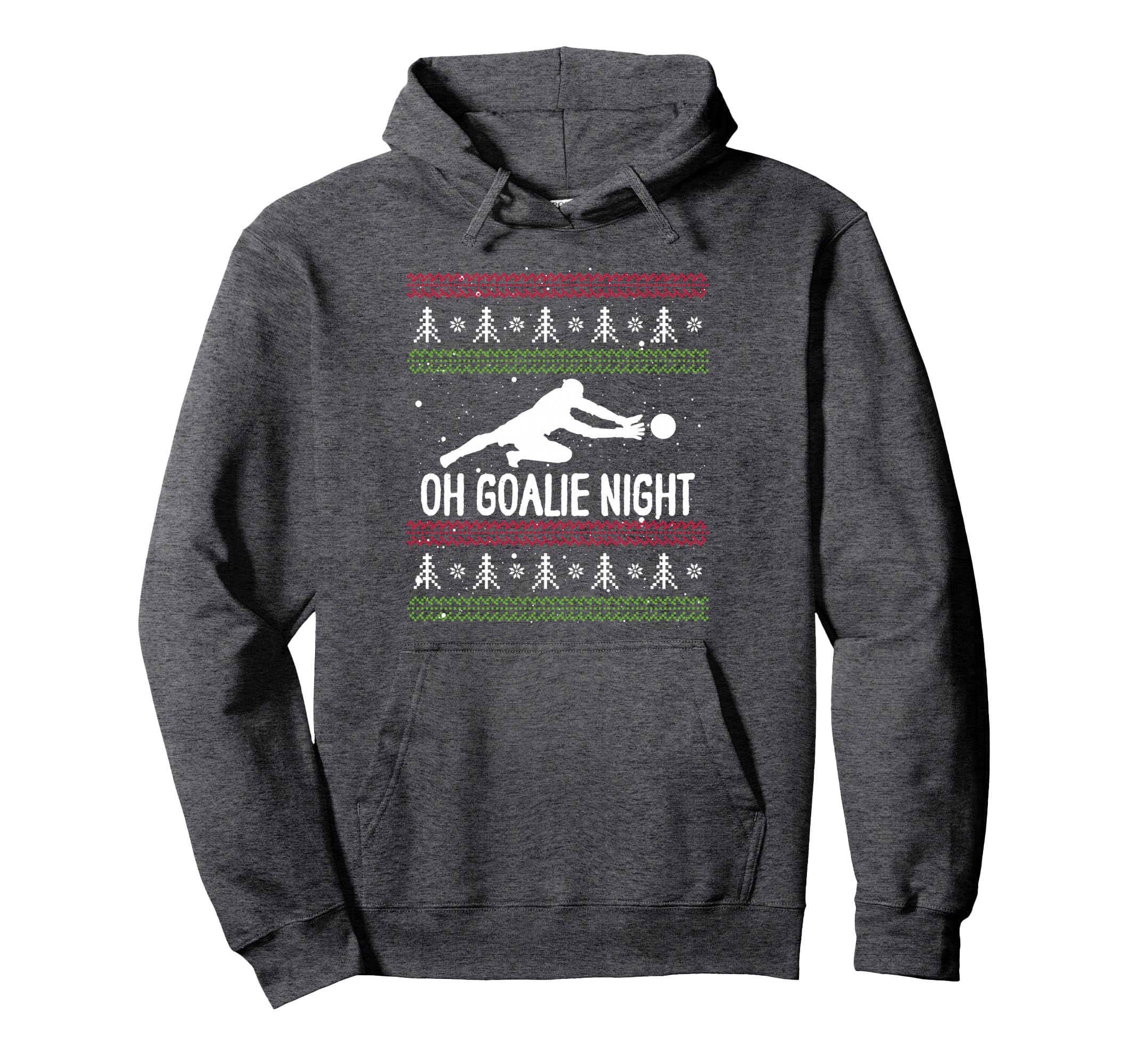 Soccer Player Day Goalkeeper Santa Hoodie - Novelty Apparel for Adults