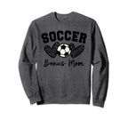 Soccer Bonus Mom Matching Family Sweatshirt - Aesthetic Graphic for Adults