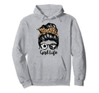 Life Messy Bun Hair Funny Soccer Karate Hoodie - Fun Novelty Design Unisex