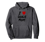 I Heart Love Goalie Moms Hockey Hoodie - Aesthetic Graphic for Adults