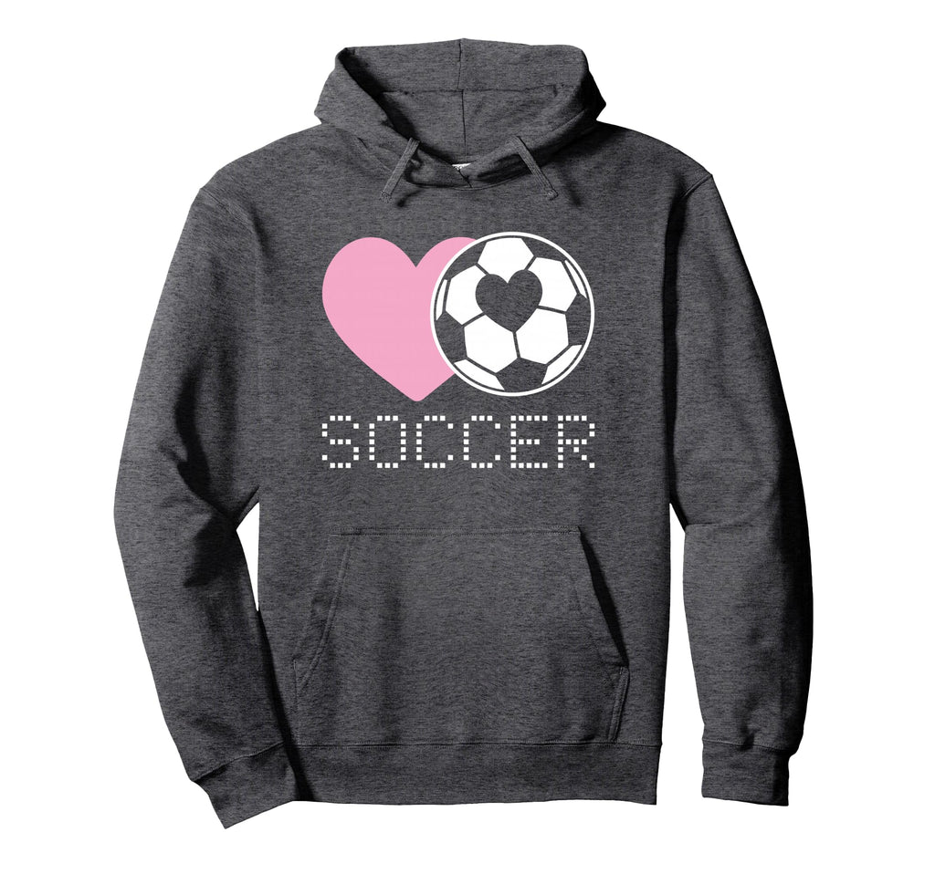 Soccer Lover Heart And Ball Hoodie - Fun Novelty Design Unisex