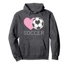 Soccer Lover Heart And Ball Hoodie - Fun Novelty Design Unisex