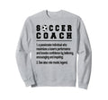 Soccer Coach Definition Soccer Sweatshirt - Streetwear Style Men Women