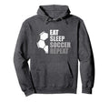 Eat Sleep Soccer Repeat Funny Soccer Hoodie - Custom Art Print Men Women