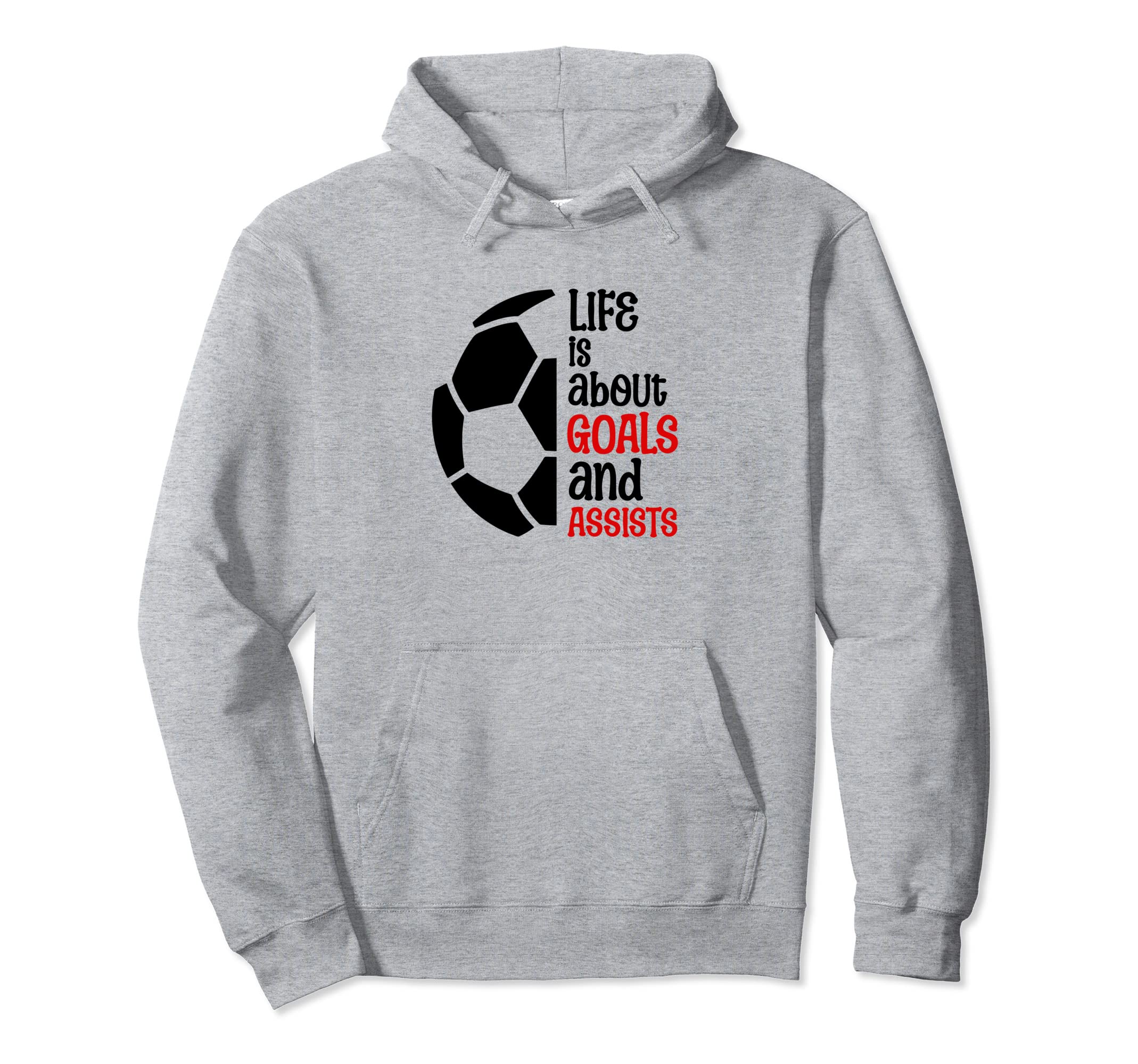Football Soccer Life Is About Goals Hoodie - Custom Art Print for Adults