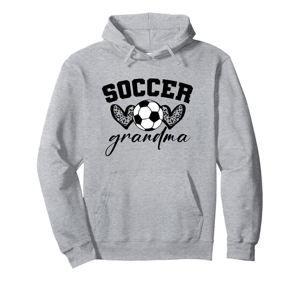 Soccer Grandma Leopard Hearts Hoodie - Casual Everyday Wear for Adults