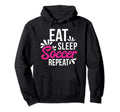 Eat Sleep Soccer Repeat Motivational Gift Hoodie - Streetwear Style Unisex
