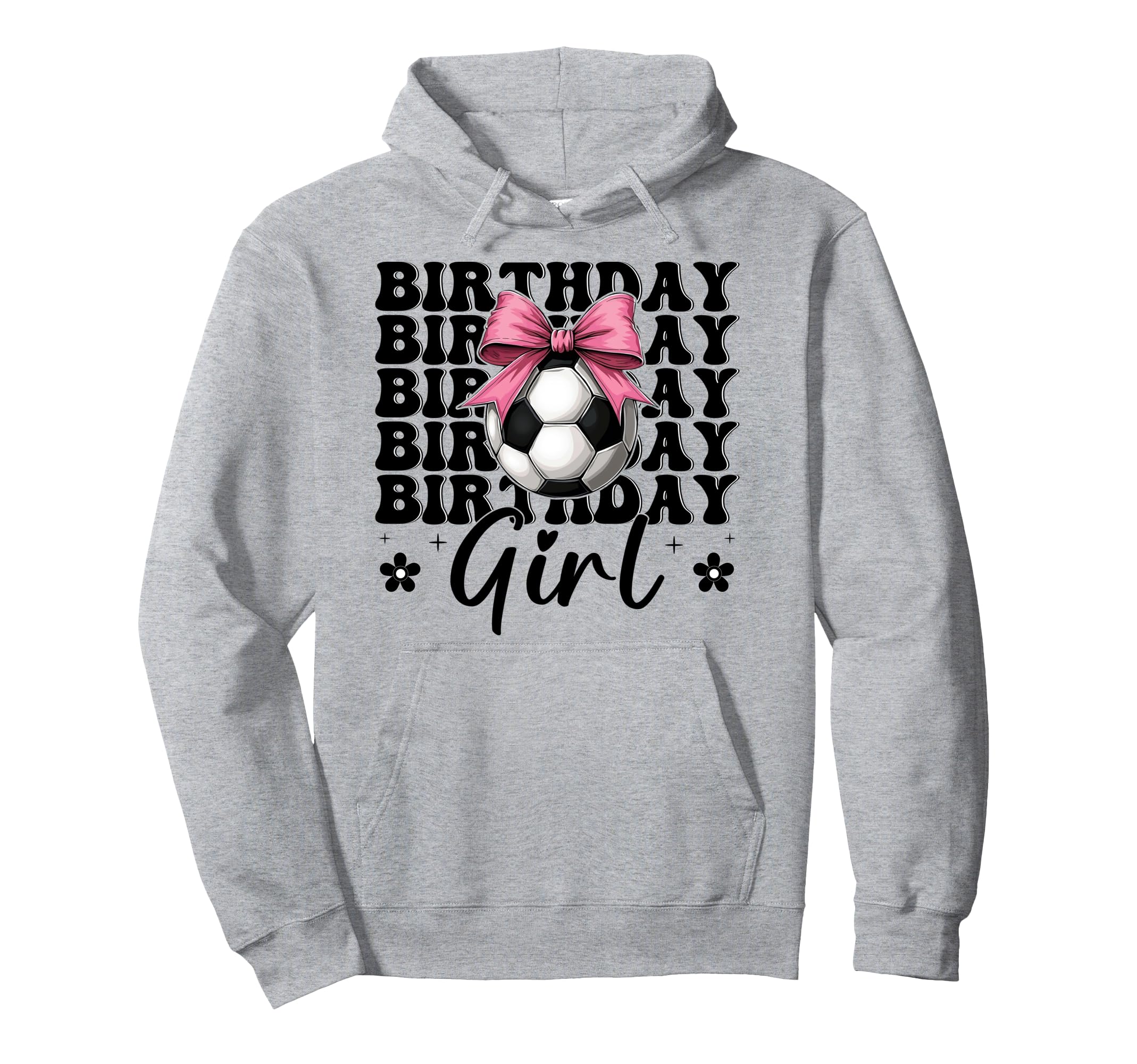 Birthday Soccer Soccer Mom Coquette Bow Hoodie - Novelty Apparel for Adults
