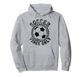 Groovy Soccer Womens Soccer Hoodie - Custom Art Print Men Women