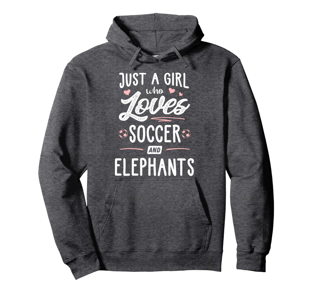 Just Who Loves Soccer And Elephants Hoodie - Fun Novelty Design Men Women
