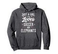 Just Who Loves Soccer And Elephants Hoodie - Fun Novelty Design Men Women