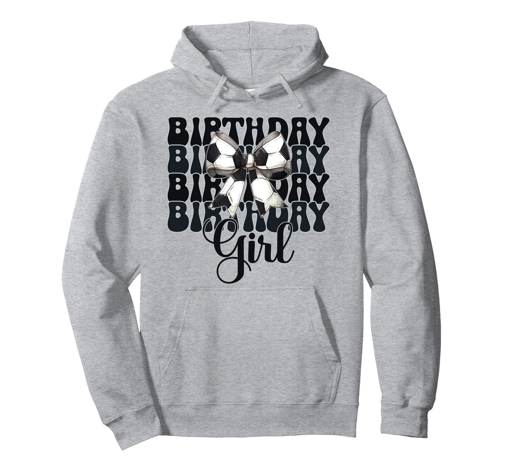 Birthday Soccer Coquette Bow Hoodie - Novelty Apparel Unisex