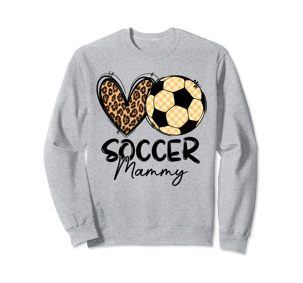 Soccer Mammy Heart Leopard Matching Sweatshirt - Custom Art Print Unisex