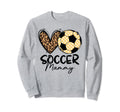 Soccer Mammy Heart Leopard Matching Sweatshirt - Custom Art Print Unisex