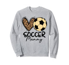 Soccer Mammy Heart Leopard Matching Sweatshirt - Custom Art Print Unisex
