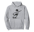 Female Soccer Player Powerful Kicking Hoodie - Trendy Graphic Unisex