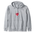 Cartoon Heart Soccer Gift Hoodie - Unique Graphic for Adults