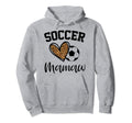 Soccer Mamaw Leopard Heart Funny Hoodie - Trendy Graphic for Adults
