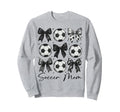 Soccer Mom Funny Coquette Bow Soccer Sweatshirt - Unique Graphic Men Women