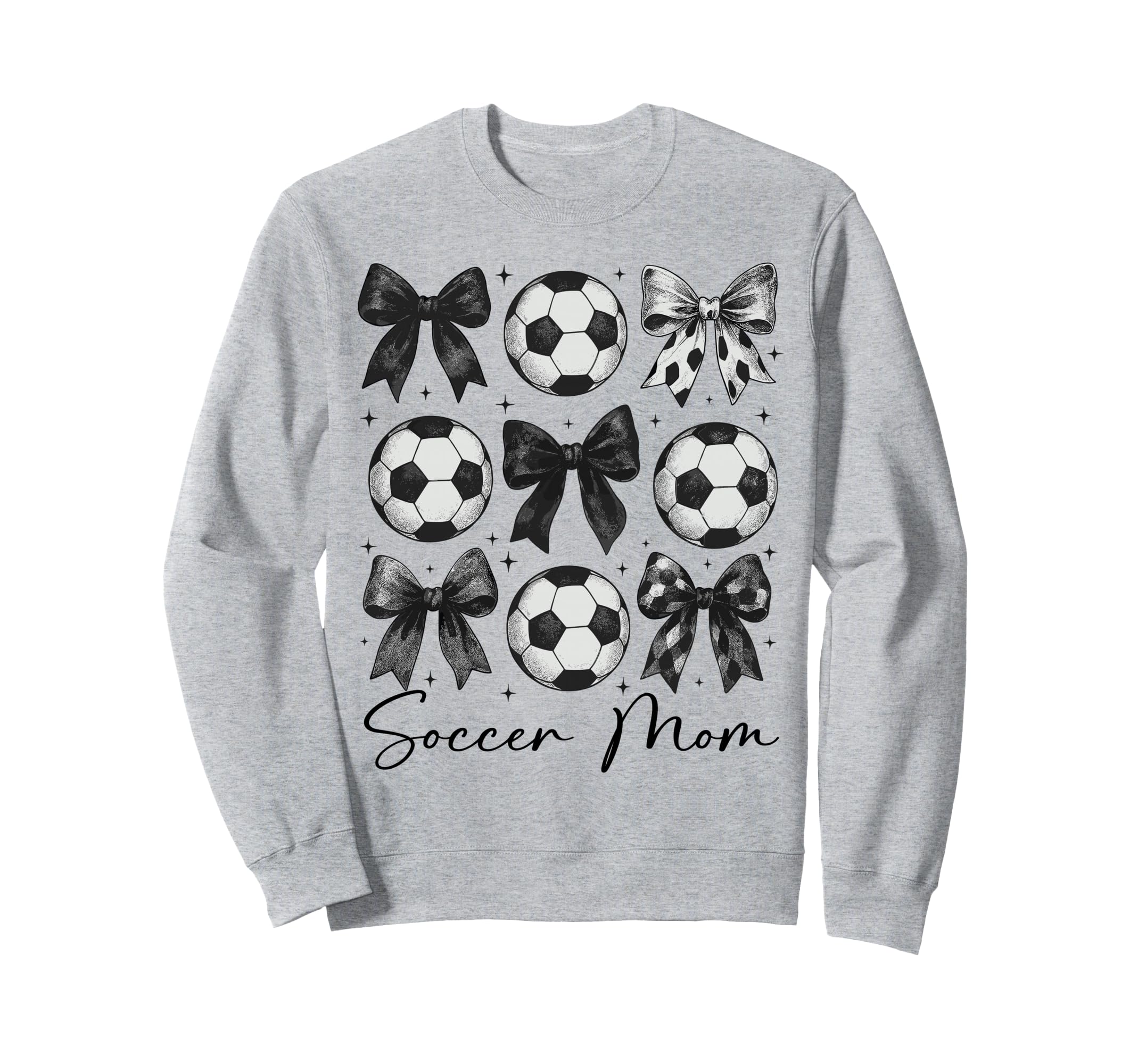 Soccer Mom Funny Coquette Bow Soccer Sweatshirt - Unique Graphic Men Women