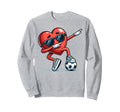 Heart Soccer Player Fun Sports Sweatshirt - Graphic Print for Adults