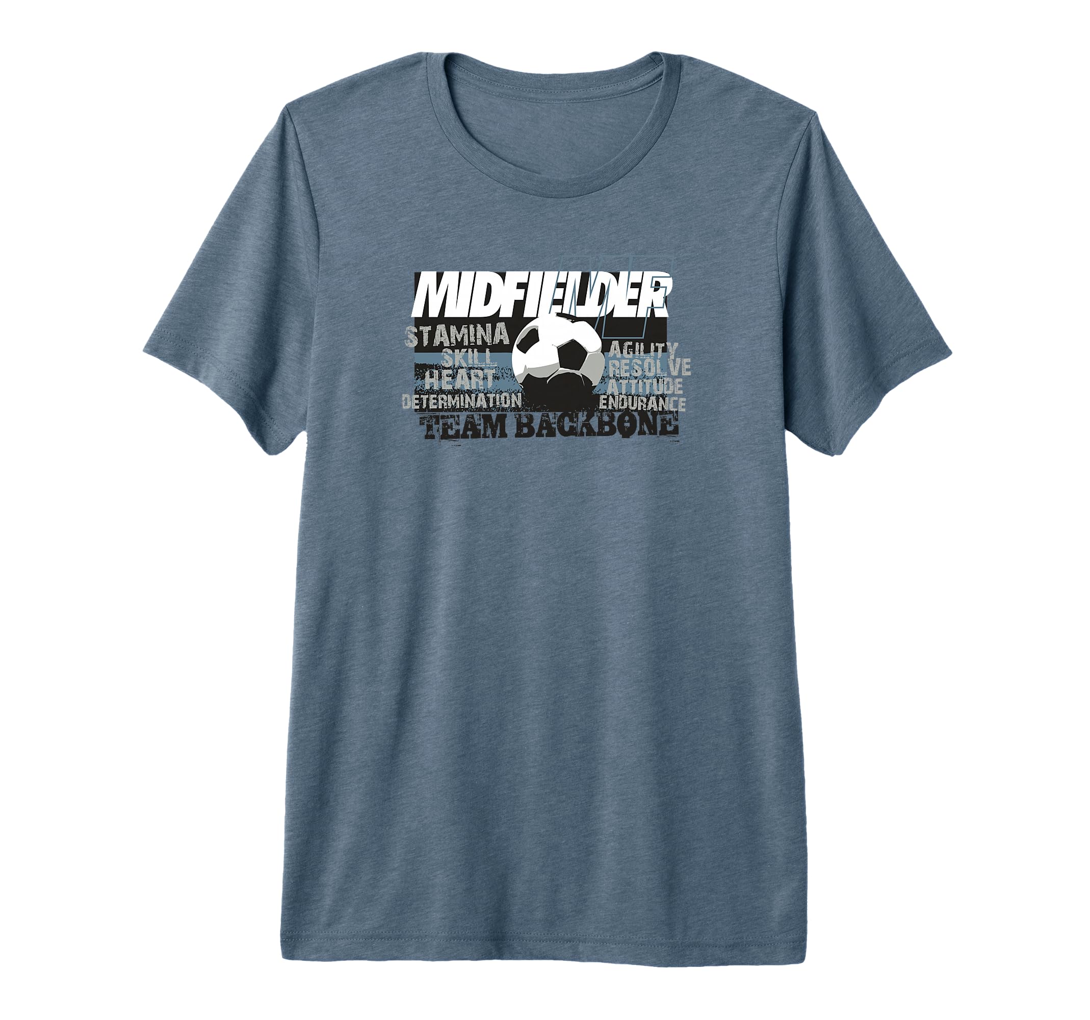 Soccer Midfielder Team Backbone Tri T-Shirt - Aesthetic Graphic Unisex