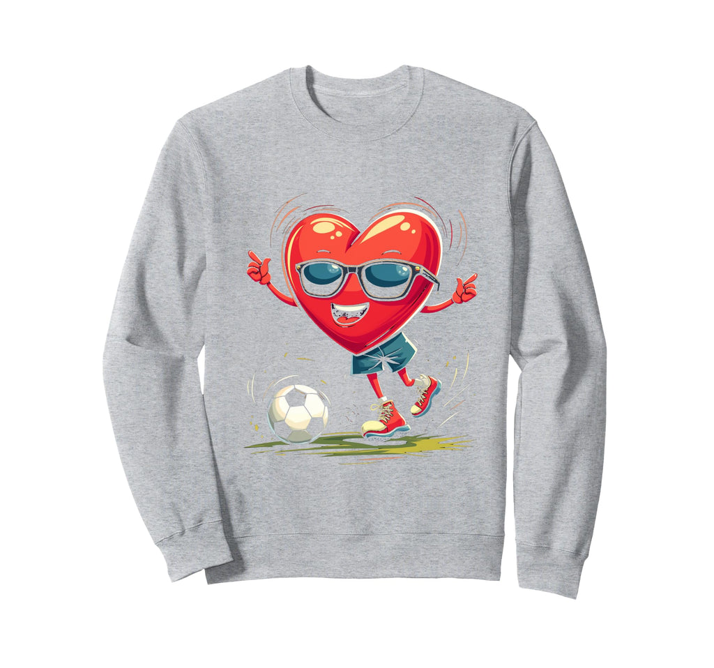 Heart Soccer Gift Hoodie - Fun Novelty Design Unisex