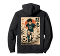 Manga Soccer Striker Football Player Hoodie - Minimalist Print for Adults