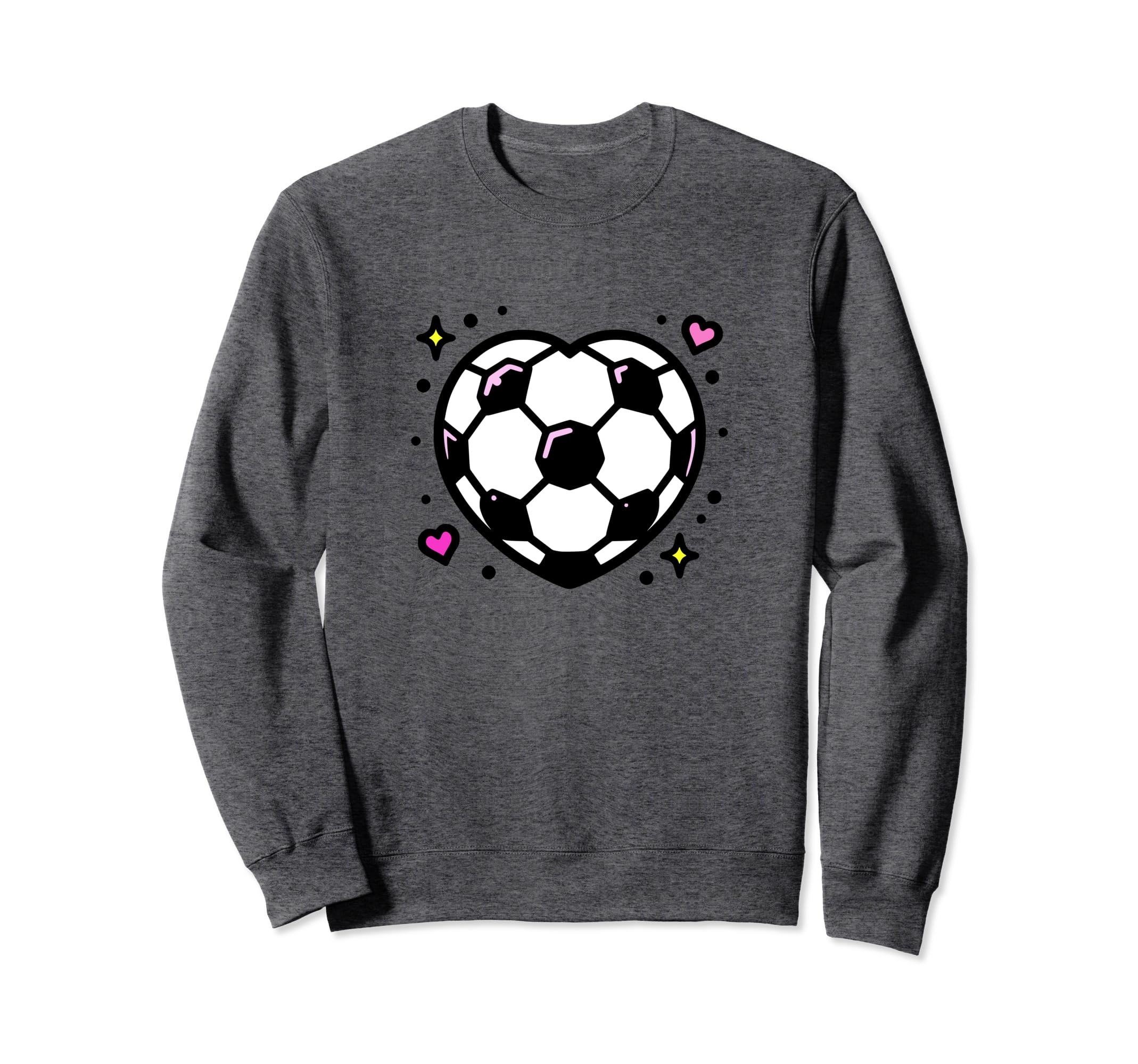 Soccer Ball Heart Mom Fan Casual Sweatshirt - Aesthetic Graphic Unisex