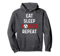 Eat Sleep Soccer Repeat Soccer Hoodie - Casual Everyday Wear Men Women