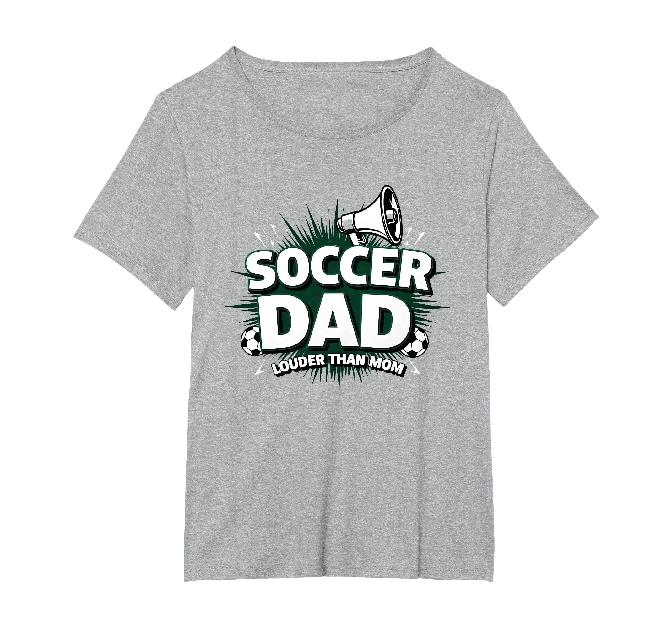Soccer Dad Louder Than Mom Womens T-Shirt - Custom Art Print for Adults