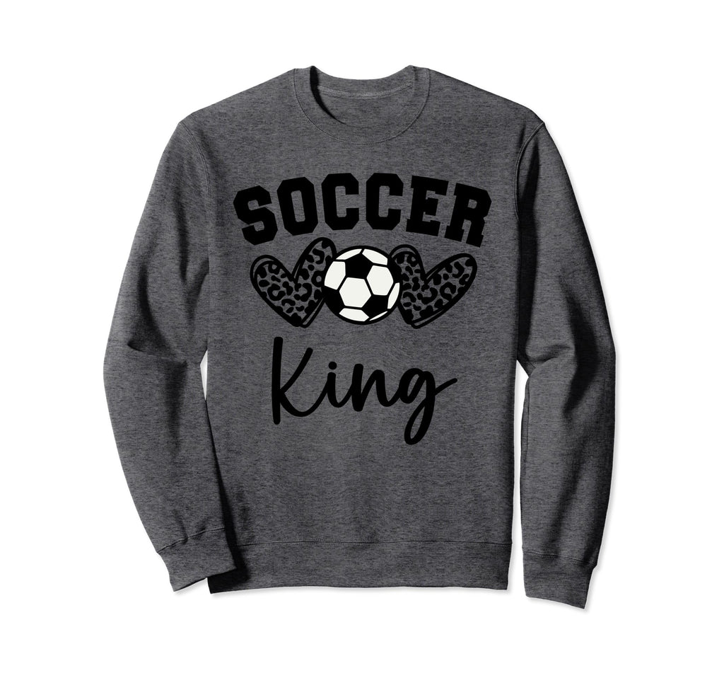 Soccer King Matching Family Soccer Sweatshirt - Custom Art Print for Adults