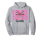 Goals Soccer Coquette Bow Hoodie - Minimalist Print Men Women